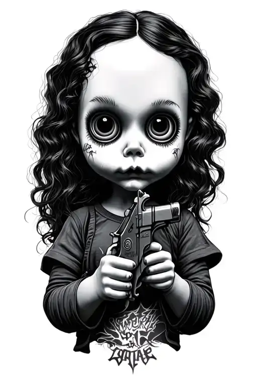 Creepy Doll With Gun