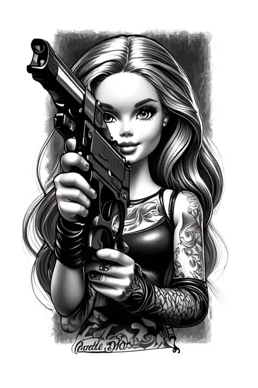 Barbie Doll With Gun