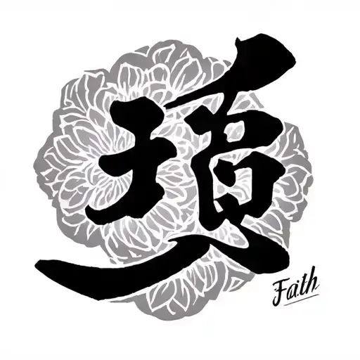 Chinese Symbol For Summer With The Name Faith Integrated Into