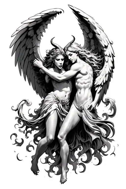 Angel Fighting Demon