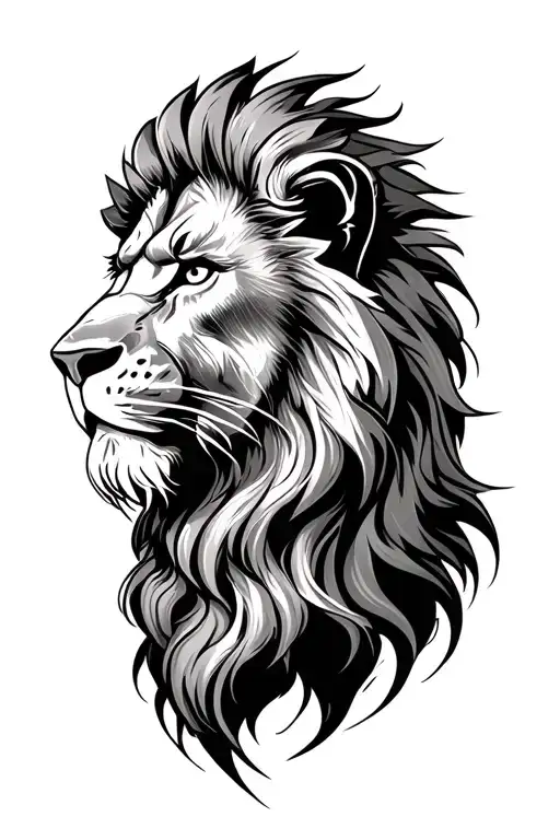 Lion Head Piece On Man