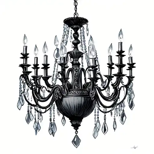 Man Hanging From Chandelier