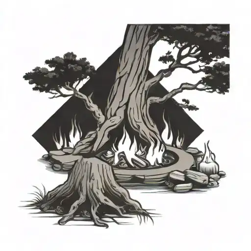 Tree With Firepit