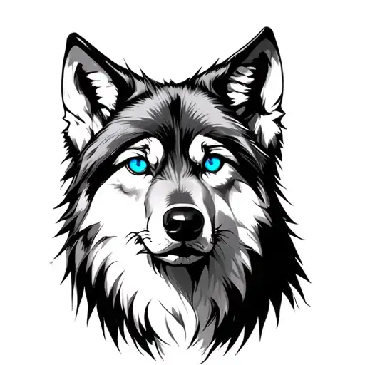 Blue Eyed Wolf