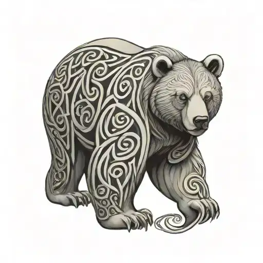 Celtic Bear With Heart