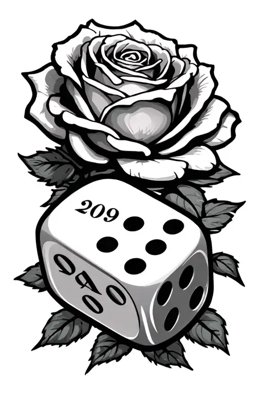 Money Rose Dice Cards That Say 2009