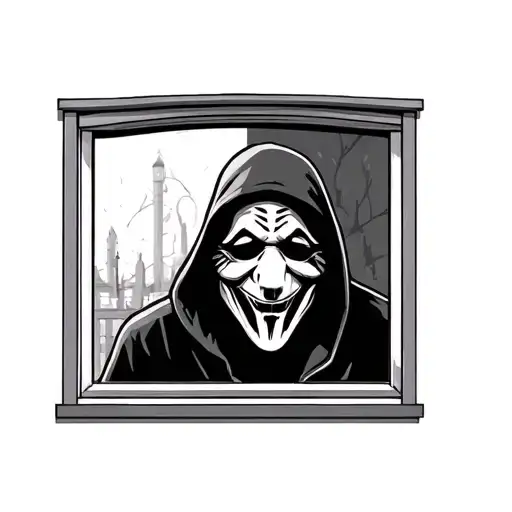 Reflection Ghostface In The Window