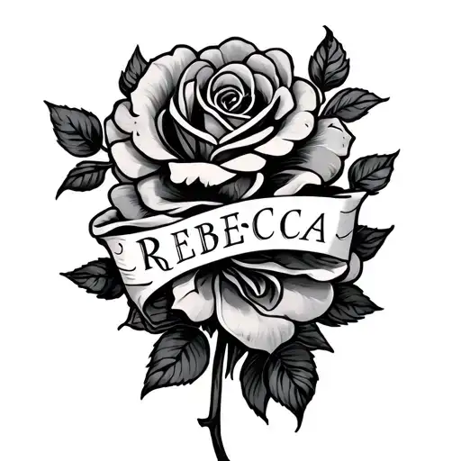 Rebecca Name Last Name Villarreal Tattoo Design Forearm