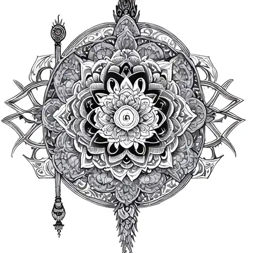 Vajra Mandala Design Incorporating Elements