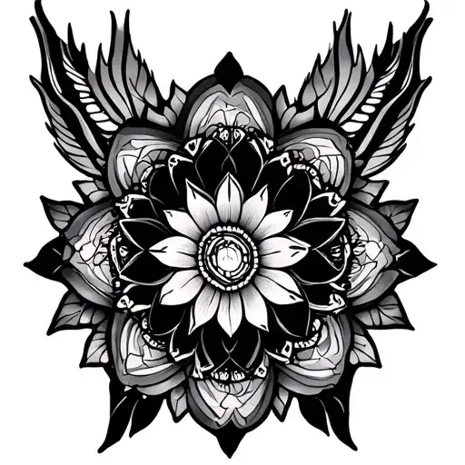 Mandala Design Incorporating Elements