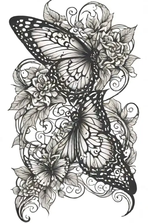 Butterfly Amd Vines Wrapping