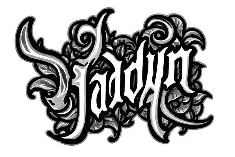 Jadyn In Old English Font