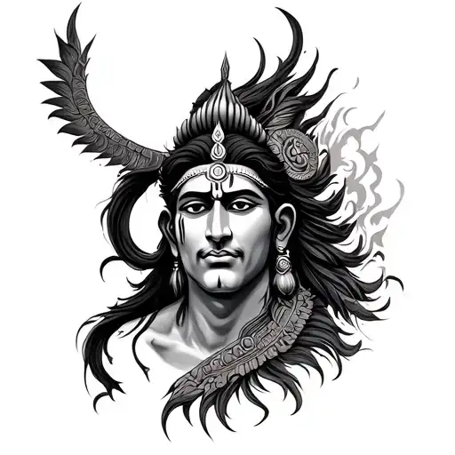 Mahadev & Mahakaal Mixed Together Symbolizing
