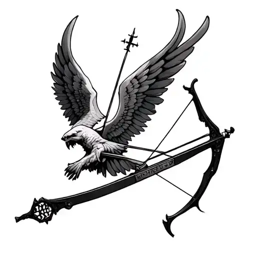 My Mercy Prevails Over My Wrath With Crossbow And Wings