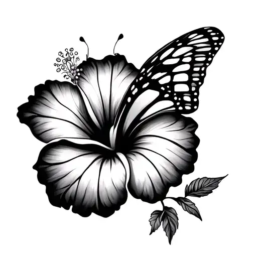 Butterfly On Hibiscus