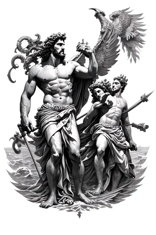 Poseidon In War With Greek Gods