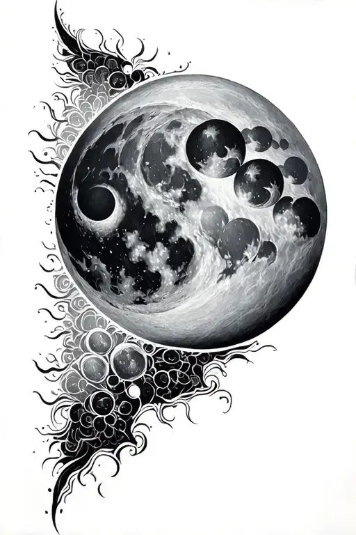 Phases Of The Moon Going Down The Spine