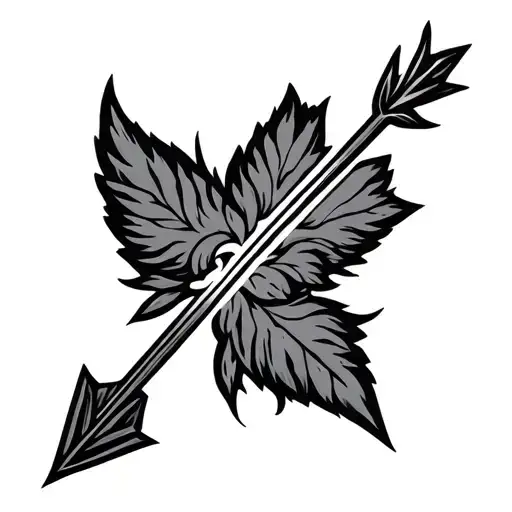 Virgo Arrow September Power Strength Symbol