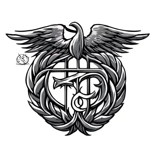 Guam Symbol Intertwined With Portuese Symbol