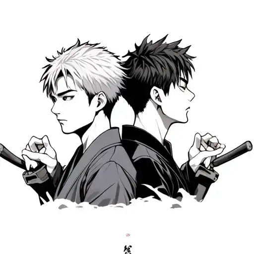 Jin Woo Sung From Solo Back To Back With Gojo From Jujutsu Kaisen