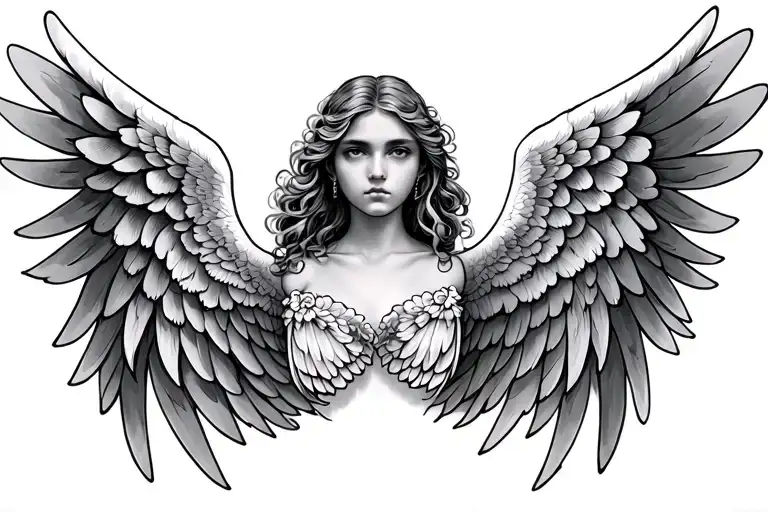 Angel Wings Spread Just The Wings