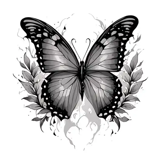 Butterfly With Wings Dull And Broken