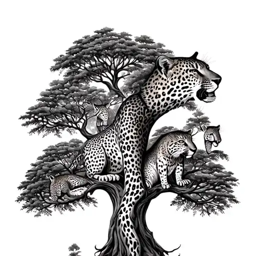 Leopard Family Tree Intertwined
