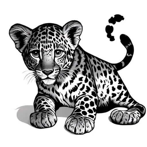 Leopard Cub Playing