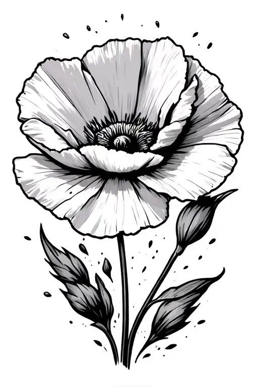 Poppy's With Bayonet And Straight Line Explosion Lines