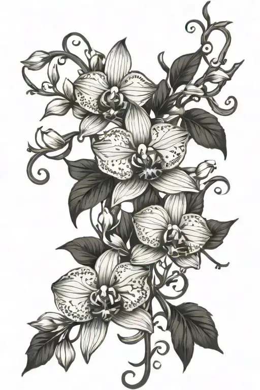 Vine And Orchid Vine Wrapping