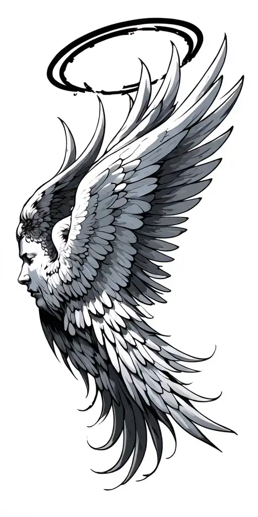 Six Wings Surrounding A Halo