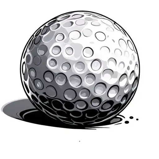 Golf Ball On A Tee