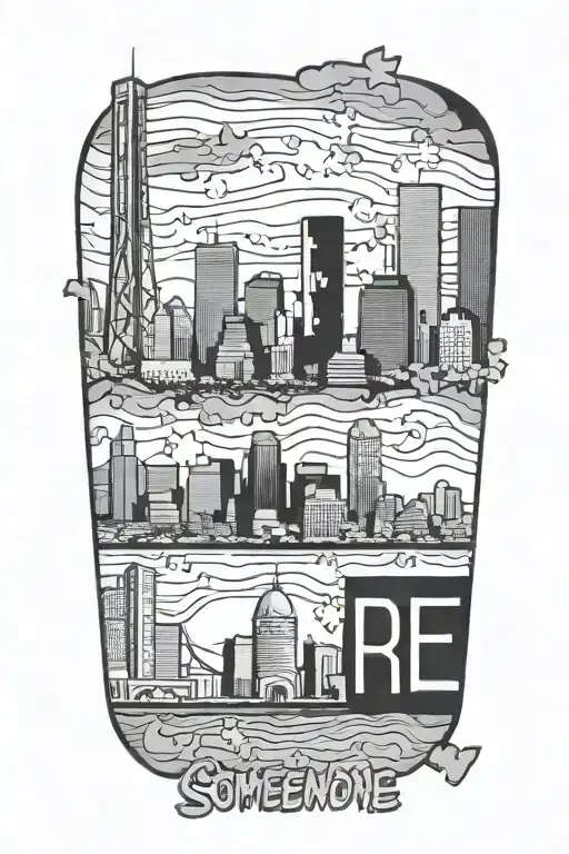 Houston Skyline Be Someone Puzzle Piece Made