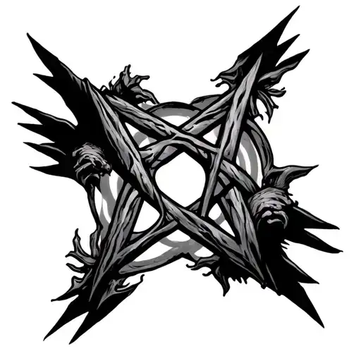 Pentagram With Vains Coming Out