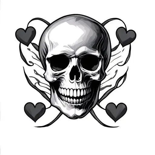 Skull And Hearts