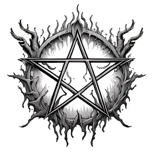 Pentagram With Vains Coming Out