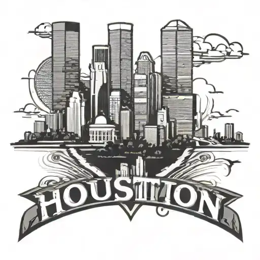 Houston Skyline With Be Someone Mural