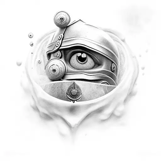 Baby Looking In The Water And Seeing Spartan Warrior