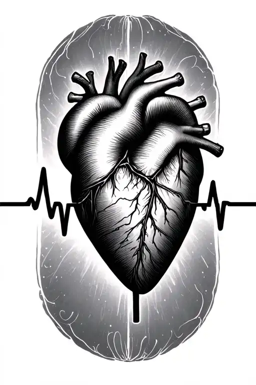 Heart Shaped Ekg Line