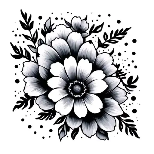 Light Multiple Flowers With Dots