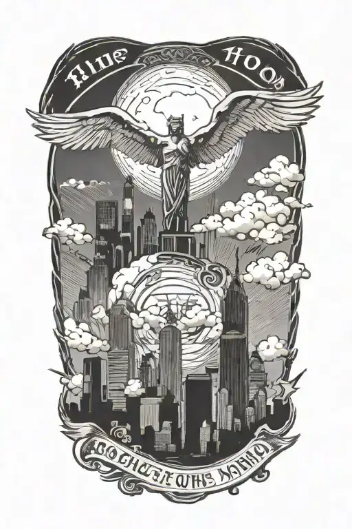 Be Someone With Houston Skyline In The Background Angel Wings