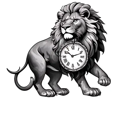 Lion And Clock