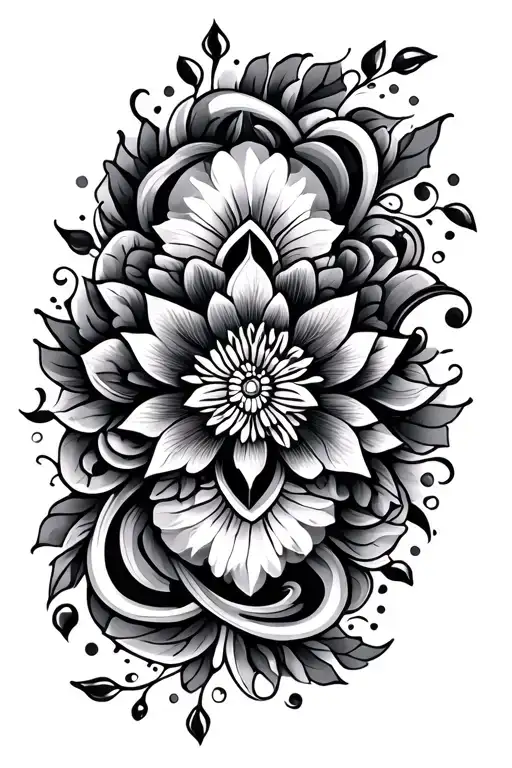 A Line With Ornaments Around