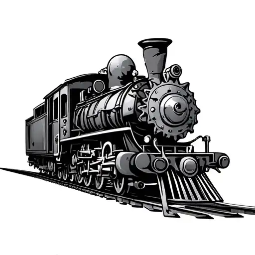 Train Made Of Bones And Gears