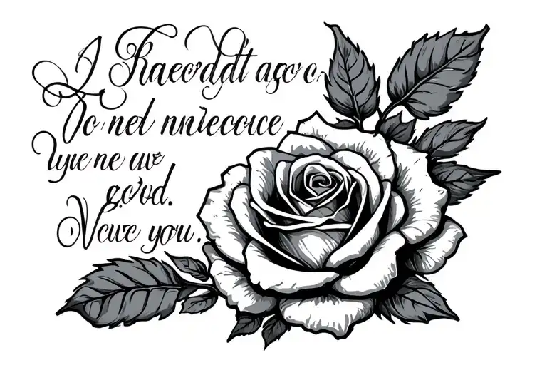 Bible Verse With Rose Surrounded