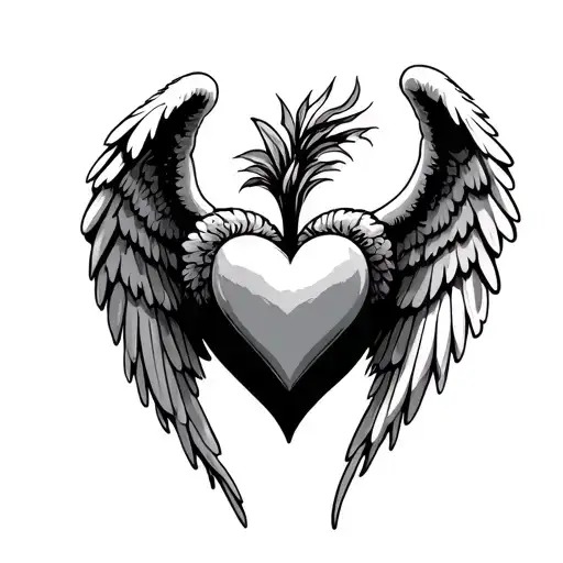 Heart Angel Wings