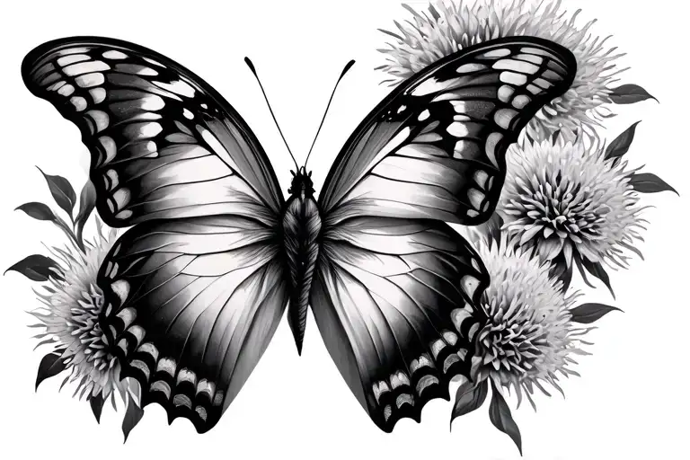 Schmetterling Herz Infinity Family Distel