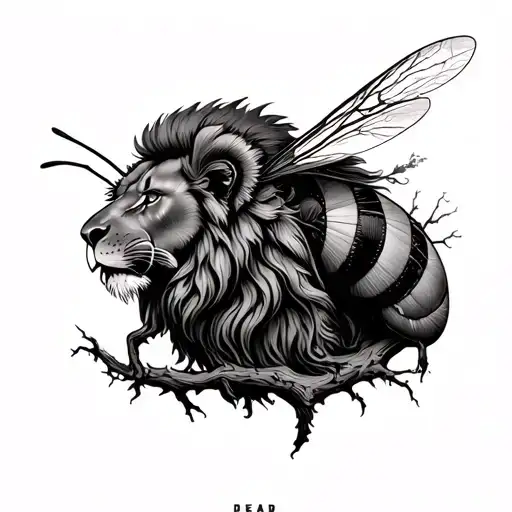 Lion Bee Dead Tree