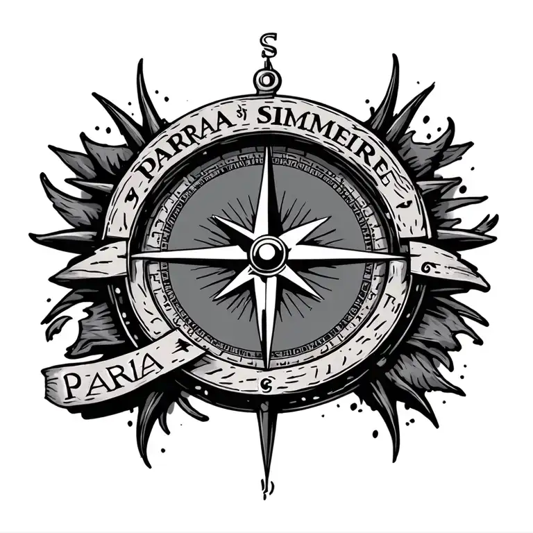 Compass With Inscription Para Siempre