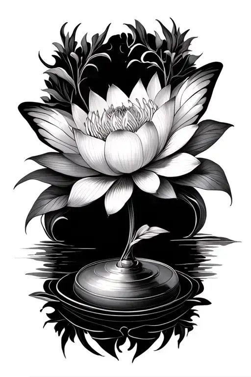 Virgo Balance Lotus Butterfly Lilly